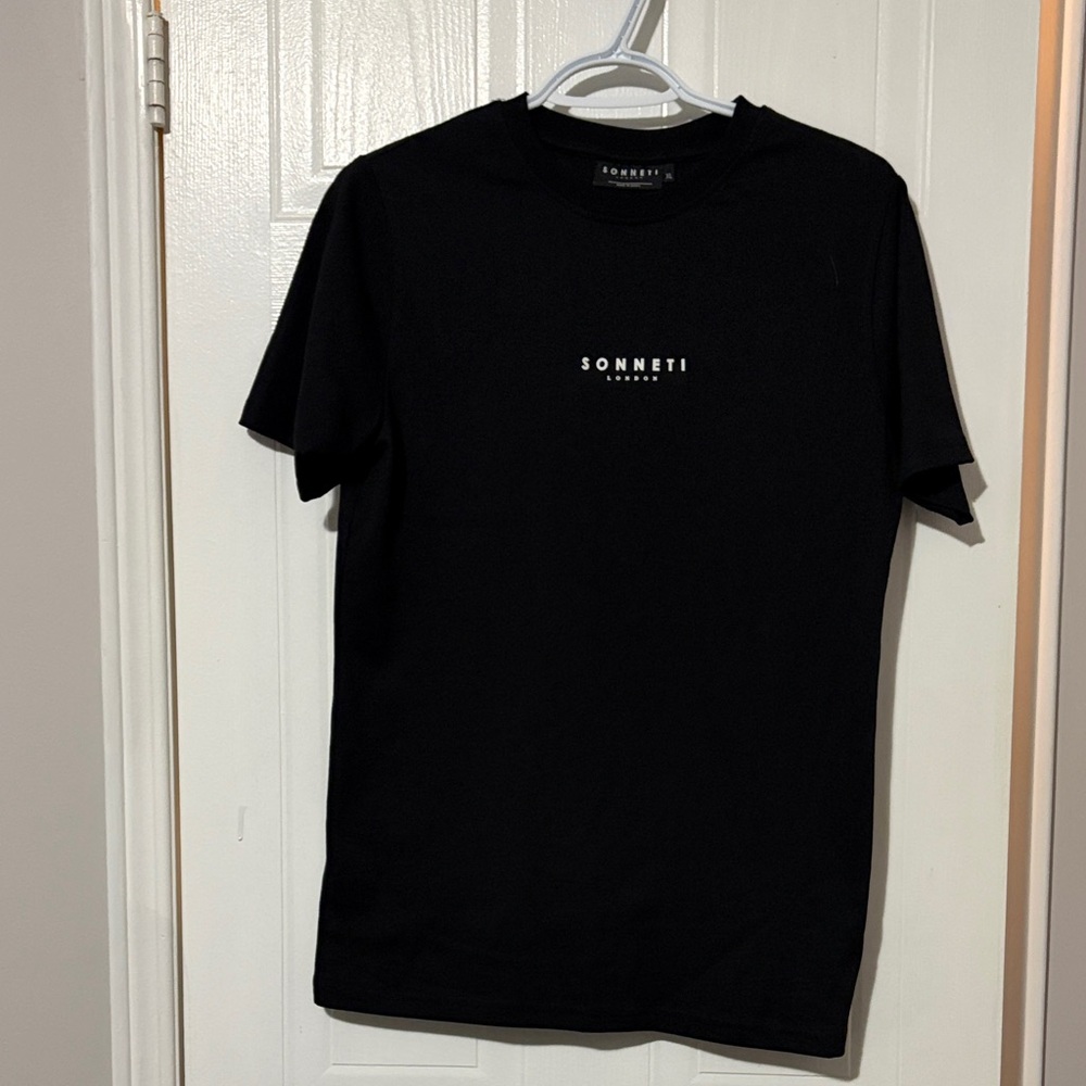 Black Logo Crewneck T-Shirt - kids